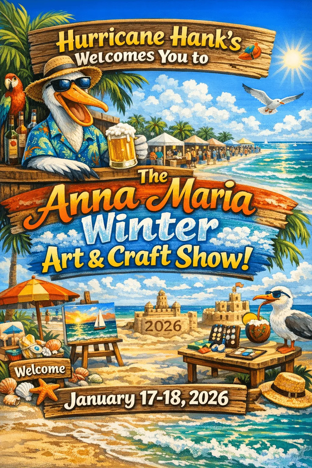 Anna Maria winter art &amp; craft show Hurricane hanks