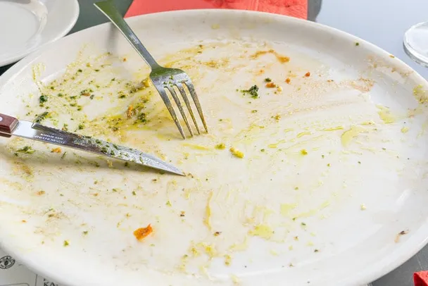 empty salad plate